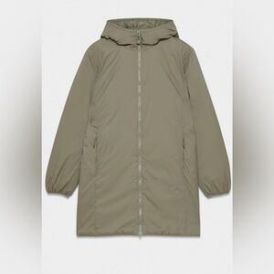 Aritzia Women's “The Pillow Puff”Taupe Puffer Jacket- Mid length.